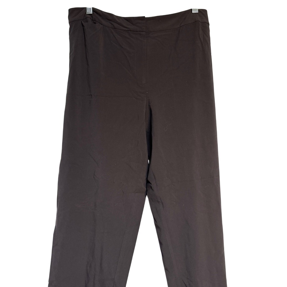Eileen Fisher Woman‎ Plus Size 1X Brown Pants Stretch Career Casual